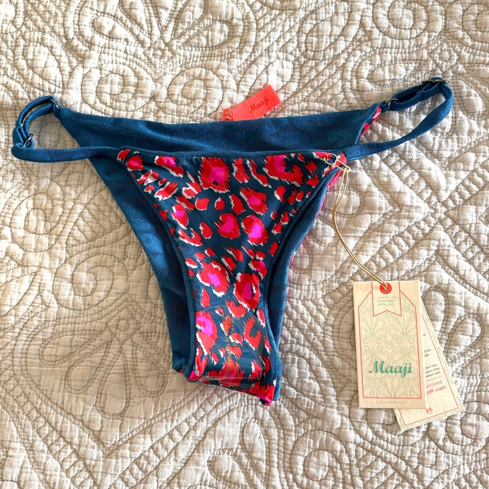 Maaji Prussian blue flash bikini bottom swimsuit